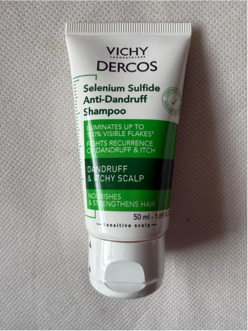 NWT Vichy Dercos Selenium Sulfide Anti-Dandruff Shampoo Itchy Scalp Travel 1.69f